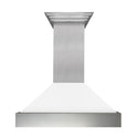 30" Ducted Fingerprint Resistant Stainless Steel Range Hood with White Matte Shell (8654WM-30)