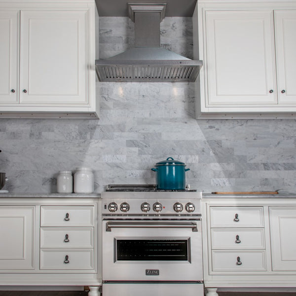 ZLINE 48 in. Designer Series Satin Stainless Steel Convertible Vent Wall Mount Range Hood (8KBS-48)