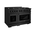 ZLINE 48 in. 6.7 cu. ft. Select Double Oven Dual Fuel Range with 8 Burner Gas Cooktop in Black Stainless Steel, Open Box-Great Condition