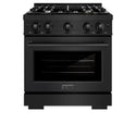 ZLINE 30 in. 4.2 cu. ft. Select Gas Range with 4 Burner Cooktop and Convection Gas Oven in Black Stainless Steel (HGRB-30)