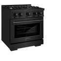 ZLINE 30 in. 4.2 cu. ft. Select Gas Range with 4 Burner Cooktop and Convection Gas Oven in Black Stainless Steel, Open Box-Great Condition