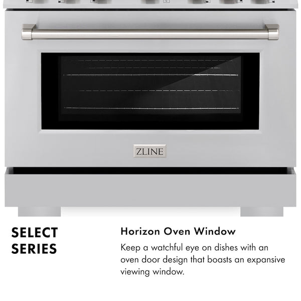 ZLINE 48 in. 6.7 cu. ft. Select Double Oven Dual Fuel Range with 8 Burner Gas Cooktop in Stainless Steel, Open Box-Great Condition