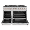 ZLINE 48 in. 6.7 cu. ft. Select Double Oven Dual Fuel Range with 8 Burner Gas Cooktop in Satin Stainless Steel, Open Box-Great Condition