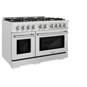 ZLINE 48 in. 6.7 cu. ft. Select Double Oven Dual Fuel Range with 8 Burner Gas Cooktop in Satin Stainless Steel, Open Box-Great Condition