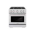 ZLINE 30 in. 4.2 cu. ft. Select Gas Range with Convection Gas Oven in Satin Stainless Steel with 4 Brass Burners, Open Box-Great Condition