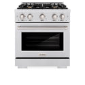 ZLINE 30 in. 4.2 cu. ft. Select Gas Range with Convection Gas Oven in Satin Stainless Steel with 4 Brass Burners, Open Box-Great Condition