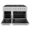 ZLINE 48 in. 6.7 cu. ft. Select Double Oven Gas Range in Satin Stainless Steel with 8 Brass Burners, Open Box-Great Condition