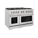 ZLINE 48 in. 6.7 cu. ft. Select Double Oven Gas Range in Satin Stainless Steel with 8 Brass Burners, Open Box-Great Condition
