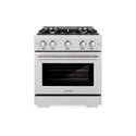 ZLINE 30 in. 4.2 cu. ft. Select Gas Range with 4 Burner Cooktop and Convection Gas Oven in Satin Stainless Steel, Open Box-Great Condition