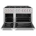 ZLINE 48 in. 6.7 cu. ft. Select Double Oven Gas Range with 8 Burner Cooktop in Satin Stainless Steel, Open Box-Great Condition