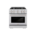 ZLINE 30 in. 4.2 cu. ft. Select Dual Fuel Range with 4 Burner Gas Cooktop and Electric Convection Oven in Stainless Steel (HDR30)