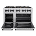 ZLINE Autograph Edition 48 in. 6.7 cu. ft. Select Double Oven Dual Fuel Range with 8 Burner Gas Cooktop in Stainless Steel and Matte Black Accents, Open Box-Great Condition