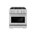 ZLINE 30 in. 4.2 cu. ft. Select Gas Range with Convection Gas Oven in Stainless Steel with 4 Brass Burners, Open Box-Great Condition