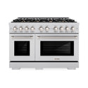 ZLINE 48 in. 6.7 cu. ft. Select Double Oven Gas Range in Stainless Steel with 8 Brass Burners, Open Box-Great Condition