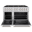 ZLINE 48 in. 6.7 cu. ft. Select Double Oven Gas Range in Stainless Steel with 8 Brass Burners, Open Box-Great Condition