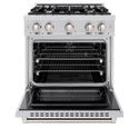 ZLINE 30 in. 4.2 cu. ft. Select Gas Range with 4 Burner Cooktop and Convection Gas Oven in Stainless Steel, Open Box-Great Condition