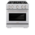 ZLINE 30 in. 4.2 cu. ft. Select Gas Range with 4 Burner Cooktop and Convection Gas Oven in DuraSnow® Stainless Steel (HGRS-30)