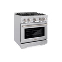 ZLINE 30 in. 4.2 cu. ft. Select Gas Range with 4 Burner Cooktop and Convection Gas Oven in Stainless Steel, Open Box-Great Condition