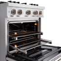 ZLINE 30 in. 4.2 cu. ft. Select Gas Range with 4 Burner Cooktop and Convection Gas Oven in Stainless Steel, Open Box-Great Condition