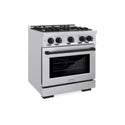 ZLINE Autograph Edition 30 in. 4.2 cu. ft. Select Gas Range with 4 Burner Cooktop and Convection Gas Oven in Stainless Steel and Matte Black Accents, Open Box-Great Condition
