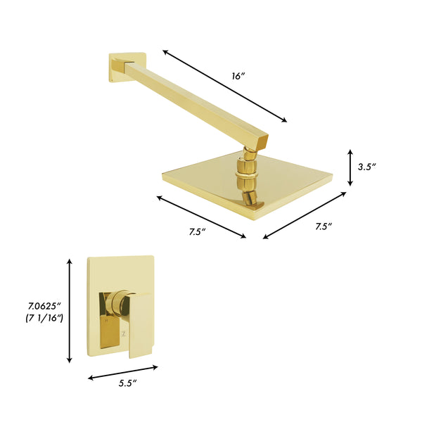 ZLINE Autograph Edition Bliss Shower Faucet in Polished Gold (BLS-SHF-PG)
