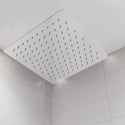 ZLINE Bliss 16 in. Rainfall Shower Head in Chrome (BLS-H16-CH) in a luxury bathroom.