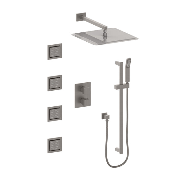 ZLINE Crystal Bay Thermostatic Shower System with Body Jets, color options available (CBY-SHS-T3)