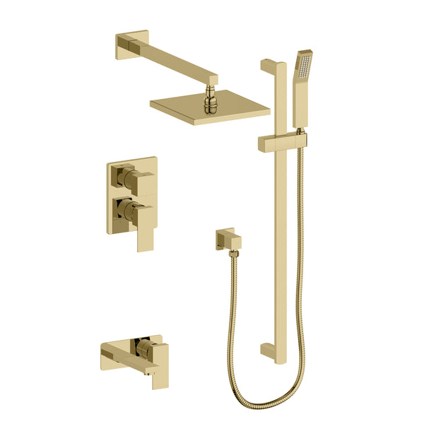 ZLINE Bliss Shower System with 12" Oversized Shower Head in Polished Gold (BLS-SHS12-PG)