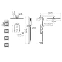ZLINE Autograph Edition Crystal Bay Thermostatic Shower System with Body Jets in Polished Gold (CBY-SHS-T3-PG)