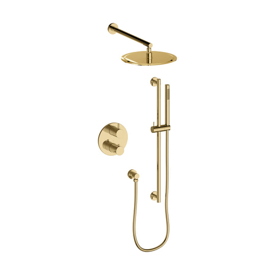 ZLINE Autograph Edition Emerald Bay Thermostatic Shower System in Polished Gold (EMBY-SHS-T2-PG)