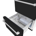 ZLINE 24 in. Touchstone 168 Can Outdoor-Rated Dual Refrigerator Drawer with Black Matte Doors (RDSO-BLM-24)