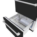 ZLINE 24 in. Touchstone 168 Can Outdoor-Rated Dual Refrigerator Drawer with Black Matte Doors (RDSO-BLM-24)