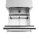 ZLINE 24 in. Touchstone 168 Can Outdoor-Rated Dual Refrigerator Drawer with Black Matte Doors (RDSO-BLM-24)