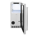 ZLINE 15 in. Touchstone Clear Cube Ice Maker with Drain Pump and Solid Stainless Steel Door, Open Box-Great Condition