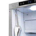 ZLINE Autograph Edition 15 in. Touchstone Gourmet Ice Maker with Drain Pump and Black Matte Door with Polished Gold Handle (IGMDZ-BLM-15-G)