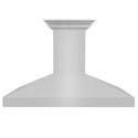 48 in. ZLINE CrownSound™ Ducted Vent Island Mount Range Hood in Stainless Steel with Built-in Bluetooth Speakers (597iCRN-BT-48)