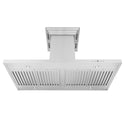 48" ZLINE CrownSound™Ducted Vent Island Mount Range Hood in Stainless Steel with Built-in Bluetooth Speakers (GL2iCRN-BT-48)