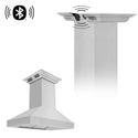 36 in. ZLINE CrownSound™ Ducted Vent Island Mount Range Hood in Stainless Steel with Built-in Bluetooth Speakers (597iCRN-BT-36)
