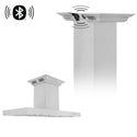 36" ZLINE CrownSound™Ducted Vent Island Mount Range Hood in Stainless Steel with Built-in Bluetooth Speakers (KE2iCRN-BT-36)