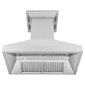 36 in. ZLINE CrownSound™ Ducted Vent Island Mount Range Hood in Stainless Steel with Built-in Bluetooth Speakers (597iCRN-BT-36)