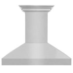 36 in. ZLINE CrownSound™ Ducted Vent Island Mount Range Hood in Stainless Steel with Built-in Bluetooth Speakers (597iCRN-BT-36)