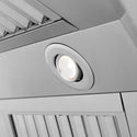 36 in. ZLINE CrownSound™ Ducted Vent Island Mount Range Hood in Stainless Steel with Built-in Bluetooth Speakers (597iCRN-BT-36)