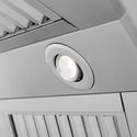 48 in. ZLINE CrownSound™ Ducted Vent Island Mount Range Hood in Stainless Steel with Built-in Bluetooth Speakers (597iCRN-BT-48)