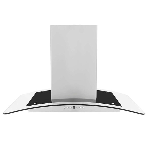 ZLINE 30 in. Convertible Vent Island Mount Range Hood in Stainless Steel & Glass, Handle Open Box-Good Condition