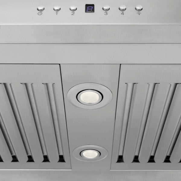 ZLINE 30 in. Convertible Vent Island Mount Range Hood in Stainless Steel & Glass, Handle Open Box-Good Condition