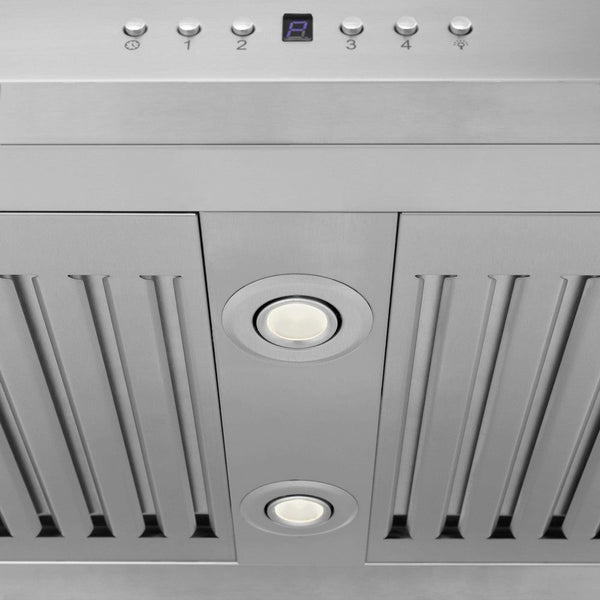 ZLINE 30 in. Convertible Vent Island Mount Range Hood in Stainless Steel & Glass (GL5i-30)