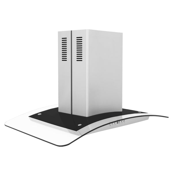 ZLINE 30 in. Convertible Vent Island Mount Range Hood in Stainless Steel & Glass Handle, Open Box-Great Condition