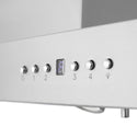 36" ZLINE CrownSound™Ducted Vent Island Mount Range Hood in Stainless Steel with Built-in Bluetooth Speakers (KE2iCRN-BT-36)