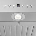 36" ZLINE CrownSound™Ducted Vent Island Mount Range Hood in Stainless Steel with Built-in Bluetooth Speakers (KE2iCRN-BT-36)