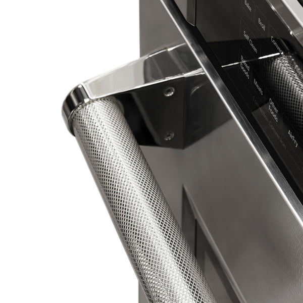 ZLINE Autograph Edition 30 in. Professional True Convection Single Wall Oven with Air Fry and Self Clean in Stainless Steel with Polished Nickel Helix Handle (WASZ-30-KPN)